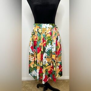 Grace Karin pleated retro 1950’s pin up girl midi skirt Rockabilly hipster M EUC